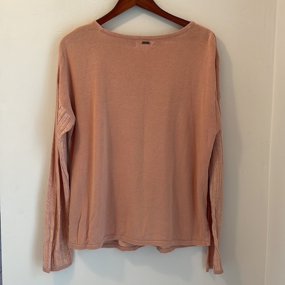 PRANA MADELINE SWEATER WOMEN'S SIZE XL ORGANIC COTTON PINK LIGHTWEIGHT - Picture 7 of 10